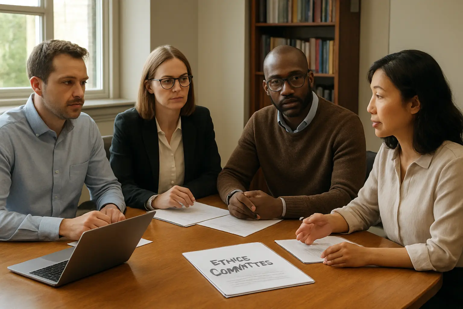 A university ethics committee reviewing student applications