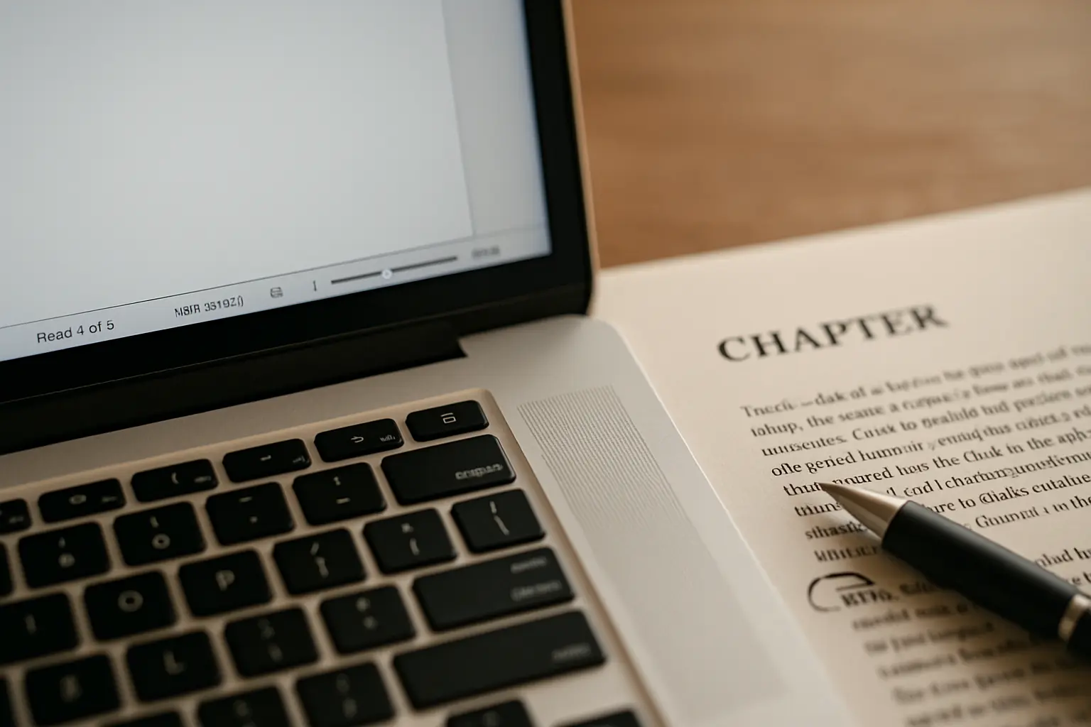 A student checking the word count of a dissertation chapter against departmental limits