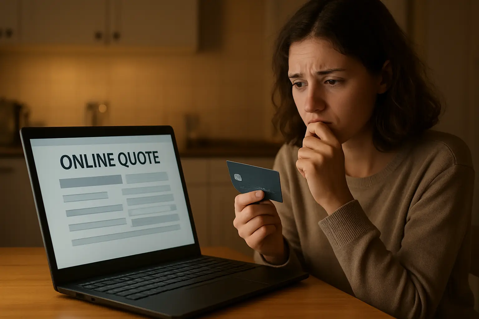 A student getting an online quote for a proofreading service before deciding whether to pay