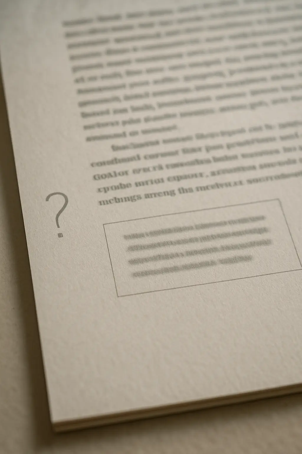 A draft paragraph that ends on a quotation with no interpretation following it