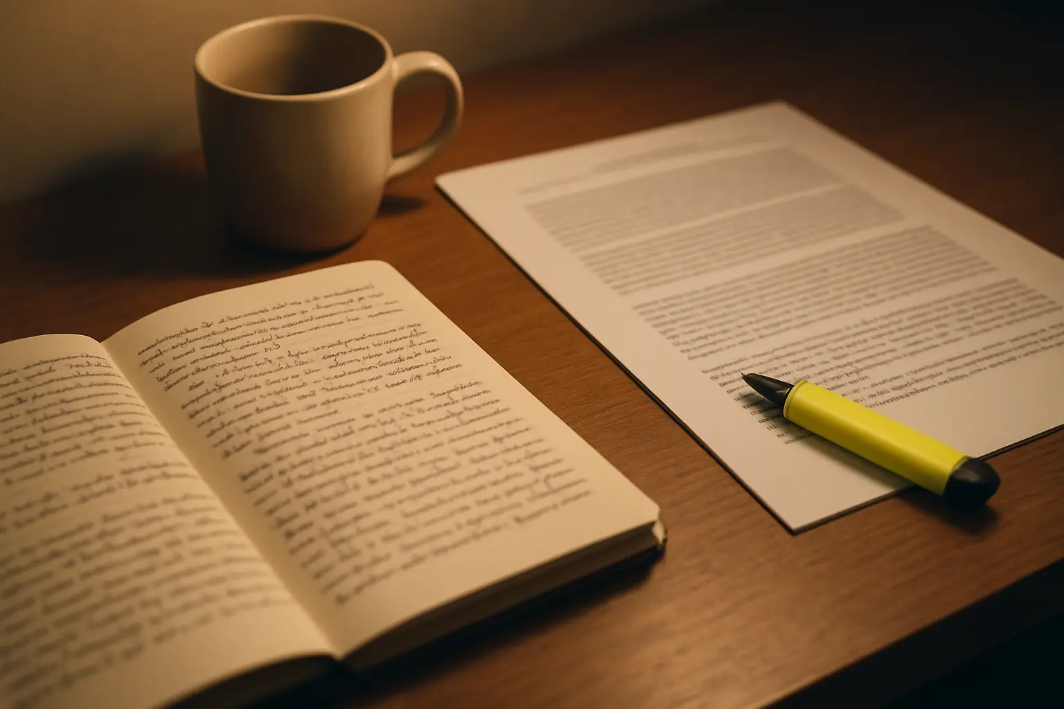 A reflective research diary kept alongside a dissertation draft, where first person is expected