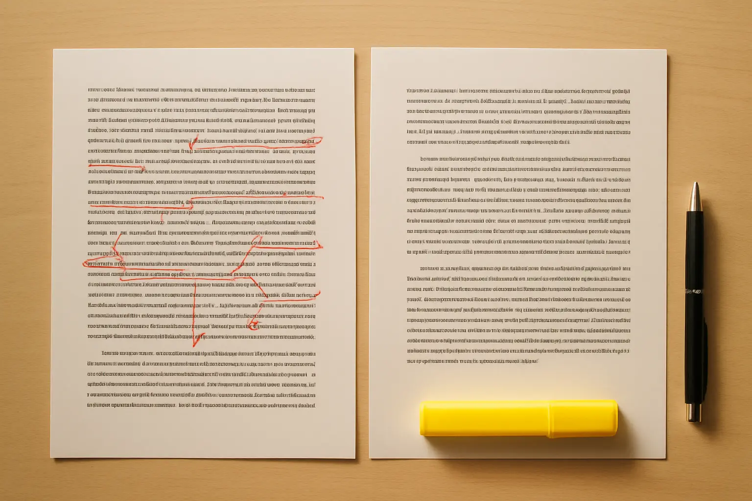 Annotated paragraph showing sources put in conversation rather than summarised one by one
