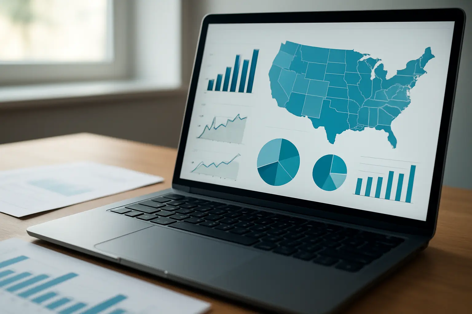 A marketing student comparing Mintel, Statista and ONS data sources on a laptop