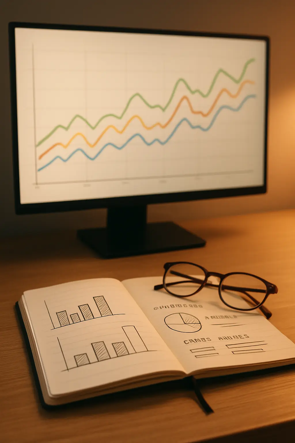 Panel-data trends compared across companies for an accounting dissertation analysis