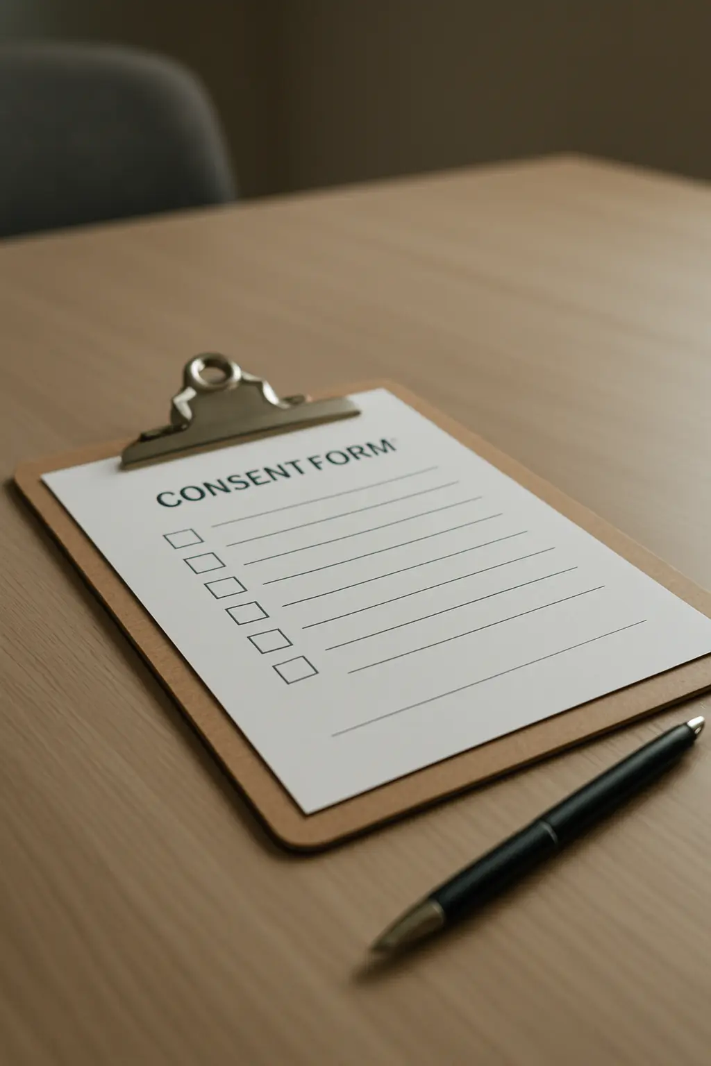 Separate consent tick boxes on a dissertation participant consent form