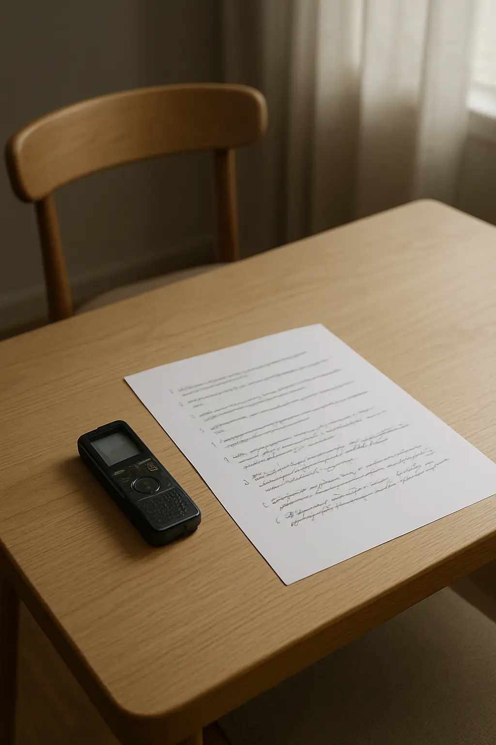 Semi-structured interview schedule with planned probes written beneath each question