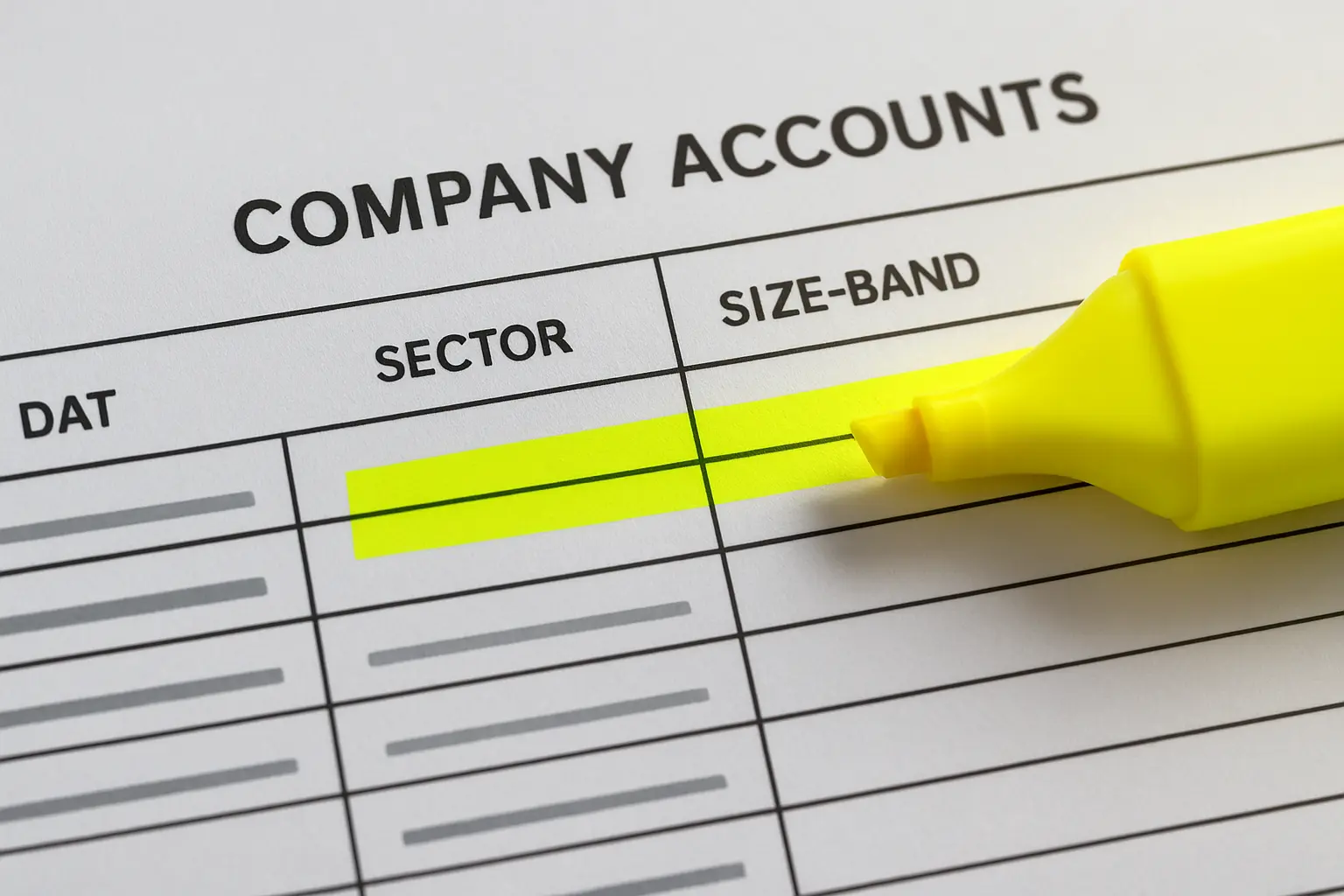 An accounting student defining a population of companies for a dissertation sample