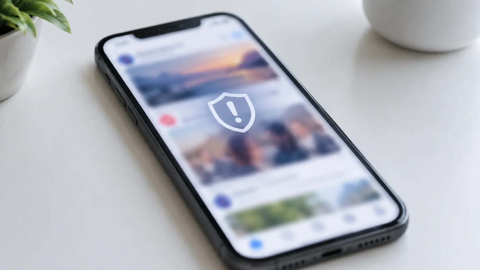 A smartphone with a safety shield icon, symbolising online safety regulation