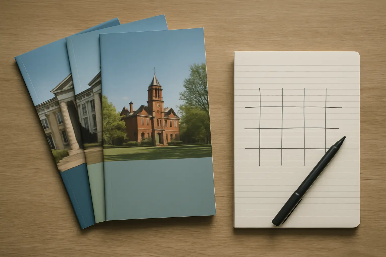 Comparing student funding across the four UK nations on a hand-drawn grid
